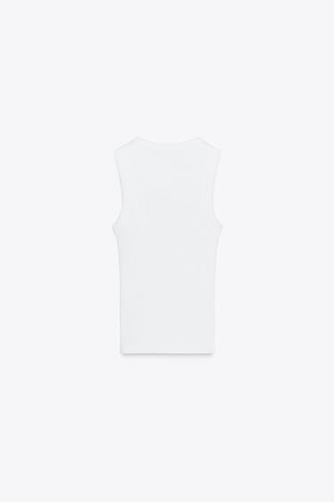 EMBROIDERED SLOGAN TOP - White by Zara - Image 8