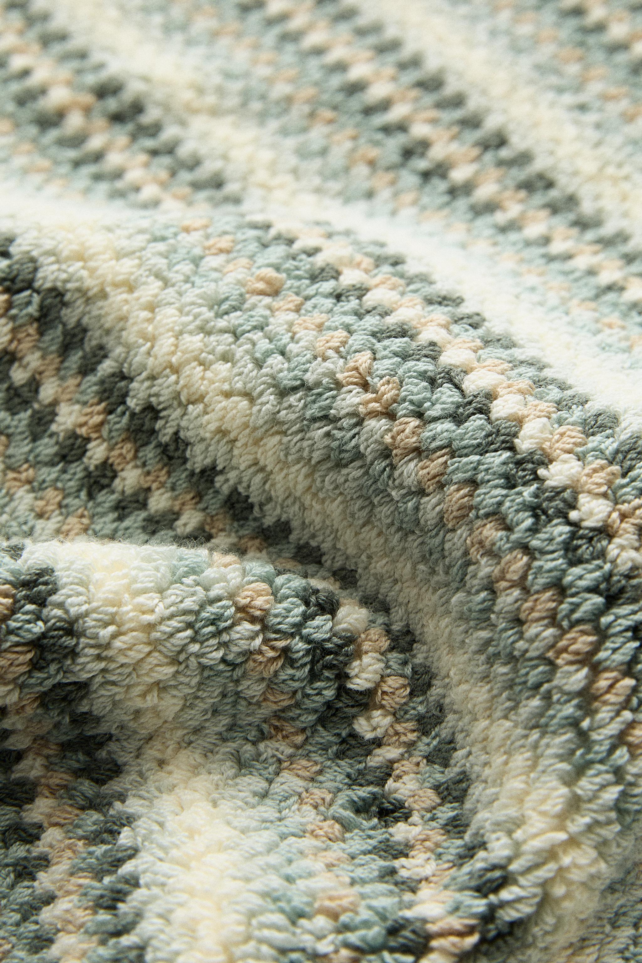 STRIPED COTTON BATH MAT