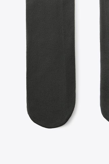 FINE RIBBED SOCKS - Charcoal grey by Zara - Image 1
