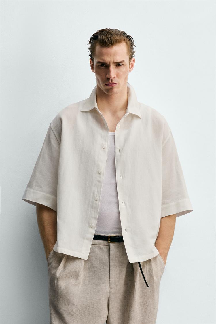 ZARA BOXY FIT TEXTURED SHIRT
