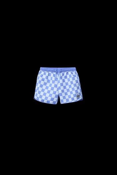 1-6 JAHRE/ BADESHORTS MIT SCHACHBRETT-MUSTER - Wasserblau von Zara - Bild 0
