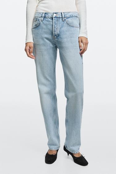 Mid-waist straight-leg jeans — Light blue 2