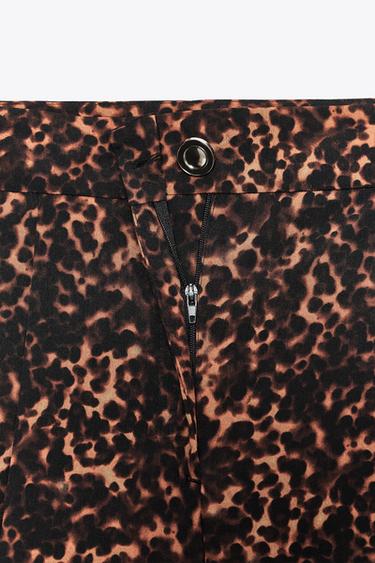 ANIMAL PRINT PALAZZO TROUSERS - Leopard by Zara - Image 8