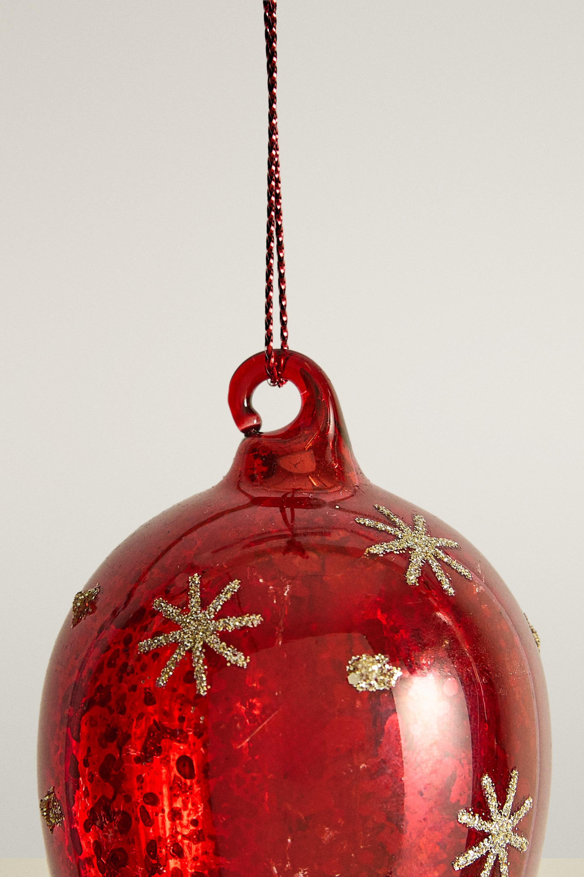 CHRISTMAS TREE GLOBE ORNAMENT WITH STARS