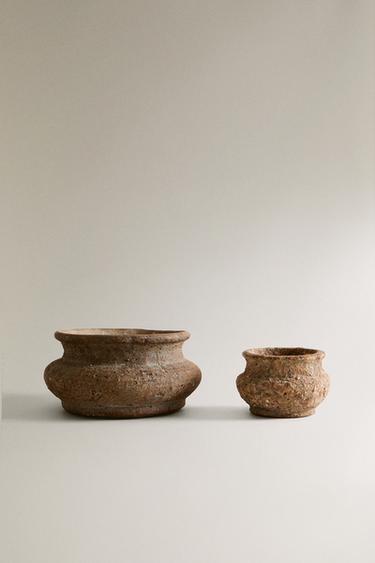Zara TERRACOTTA VASE - 土色