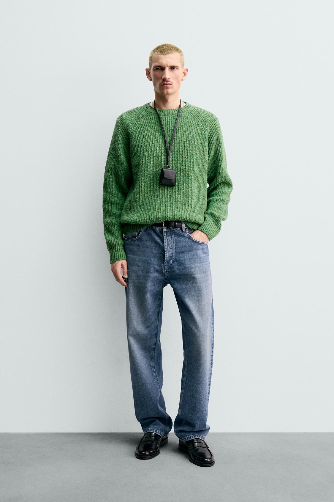 ДЖЕМПЕР ZARA ИЗ ИЗНАНОЧНОЙ ВЯЗКИ В КРАПИНКУ ORIGINS