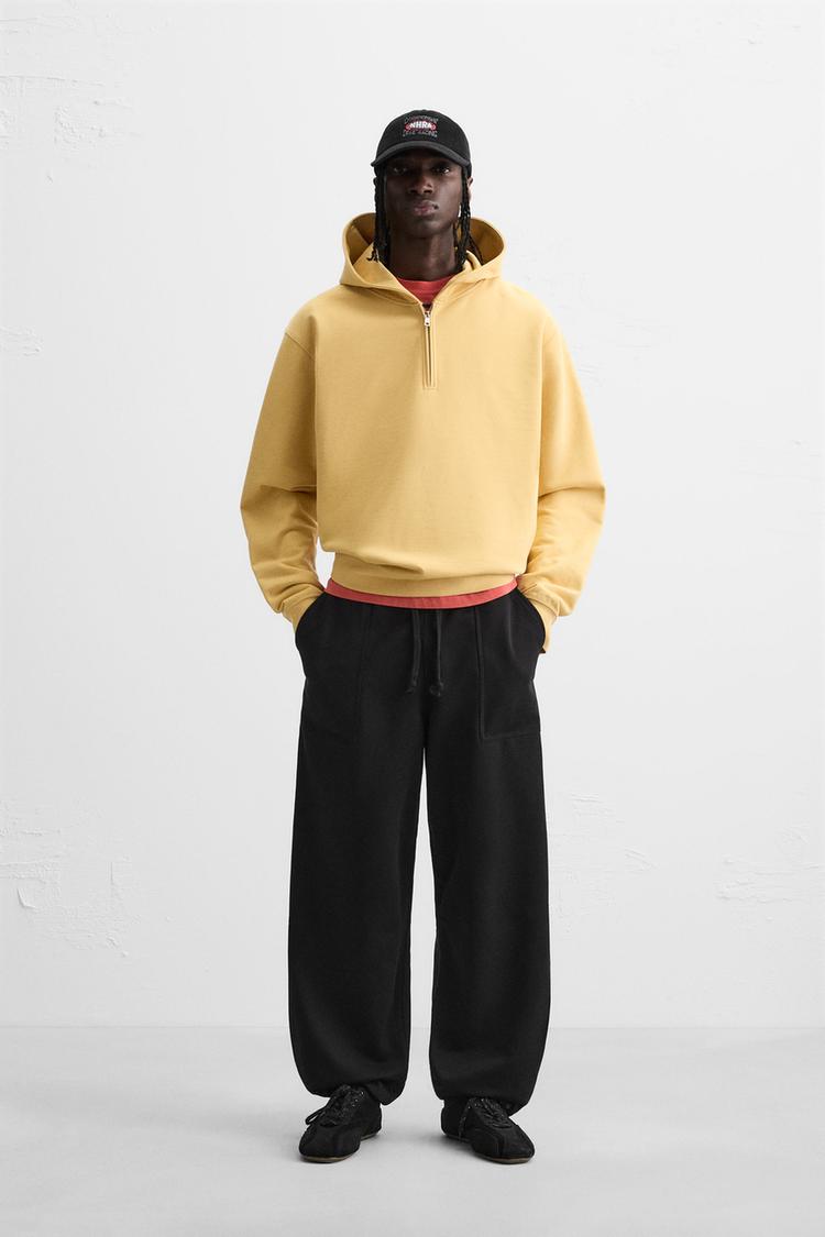 Pantalon Bombacho Mujer Pantalones Jogger De Cintura Alta ZARA - Main Image