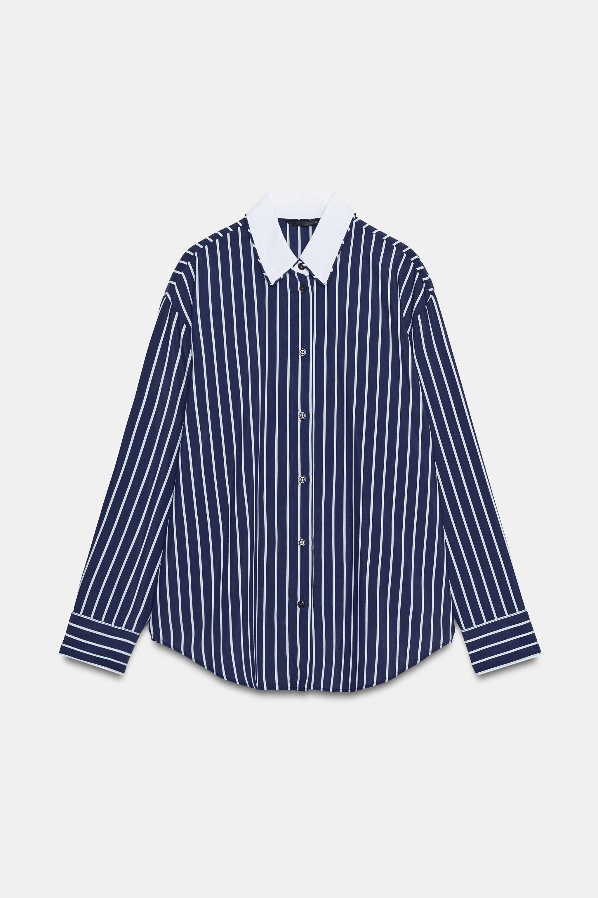 STRIPED POPLIN SHIRT