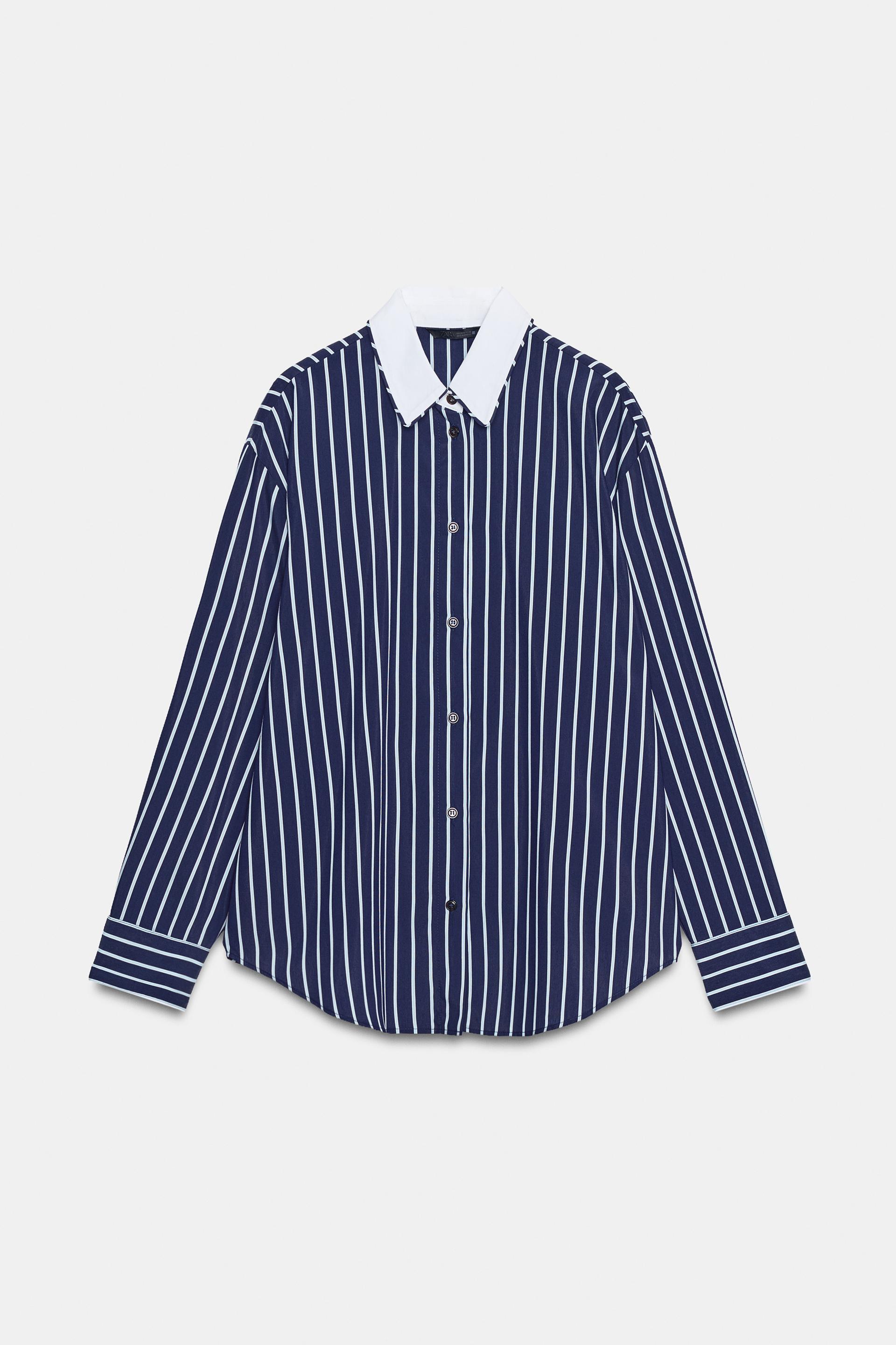STRIPED POPLIN SHIRT thumbnail 7