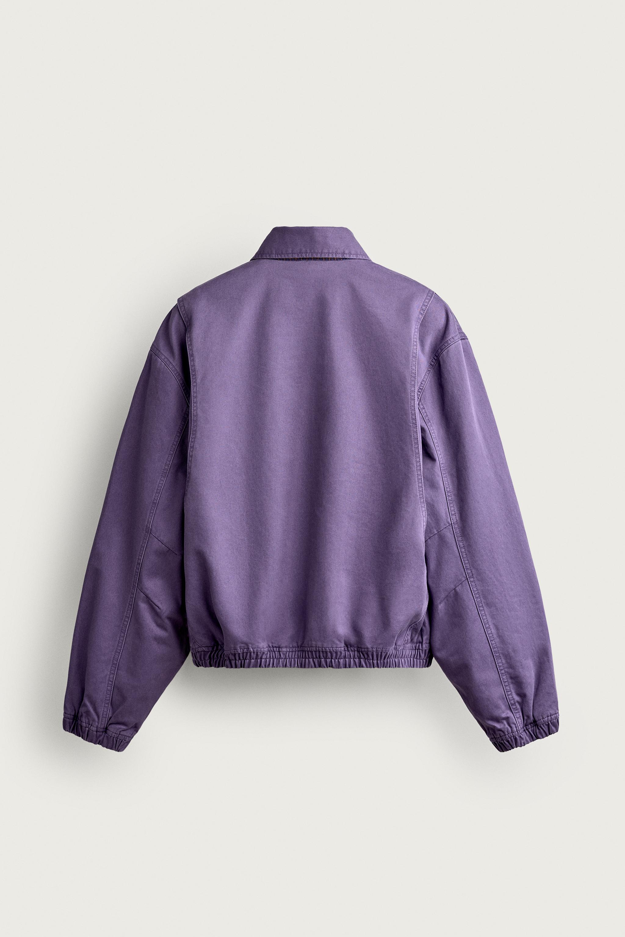 Zara FRUIT OF THE LOOM™ NAKIŞLI PAMUKLU CEKET görsel 7