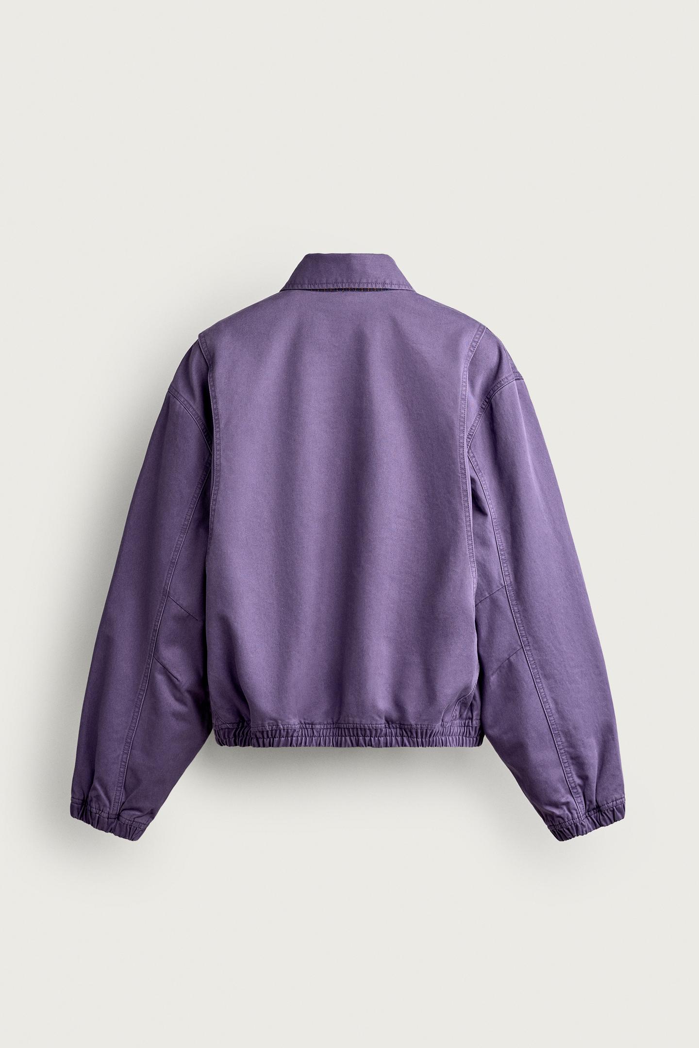 Мужская куртка Zara Fruit OF the Loom™ Embroidered Cotton, цвет: Фиолетовый — фото 7
