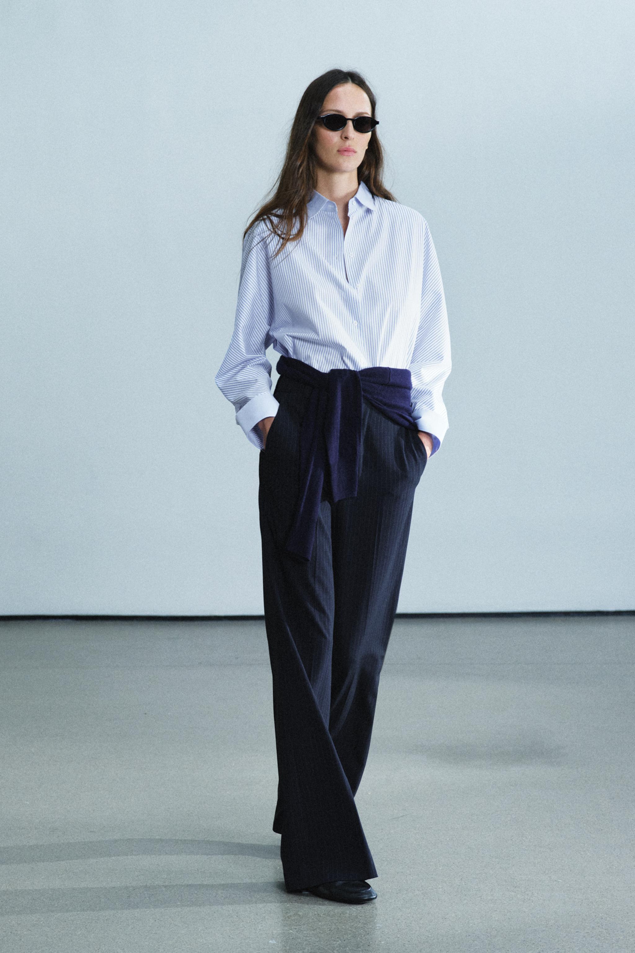PANTALON TAILLE HAUTE RAYURES ZW COLLECTION