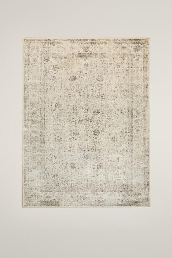 Zara VINTAGE EFFECT AREA RUG - Beige - Image 0