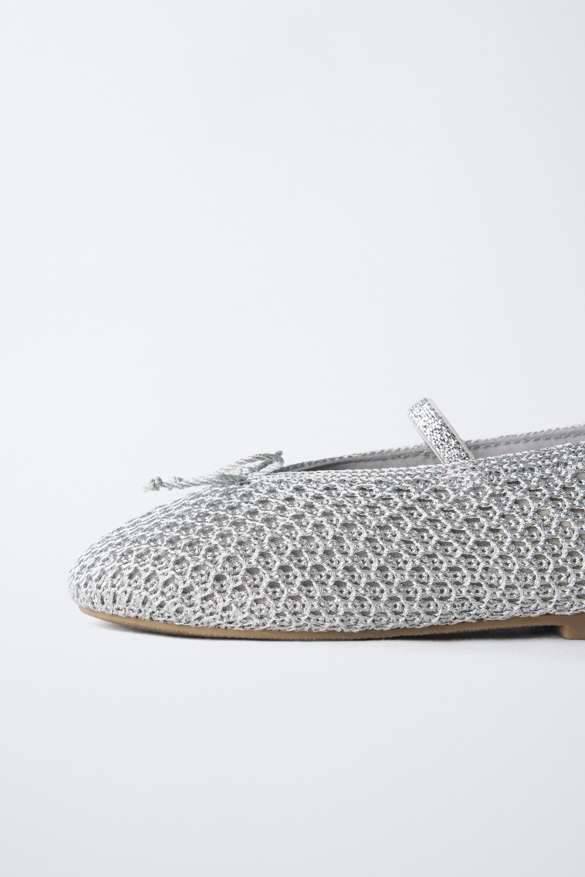 BALLERINES CROCHET MÉTALLISÉ