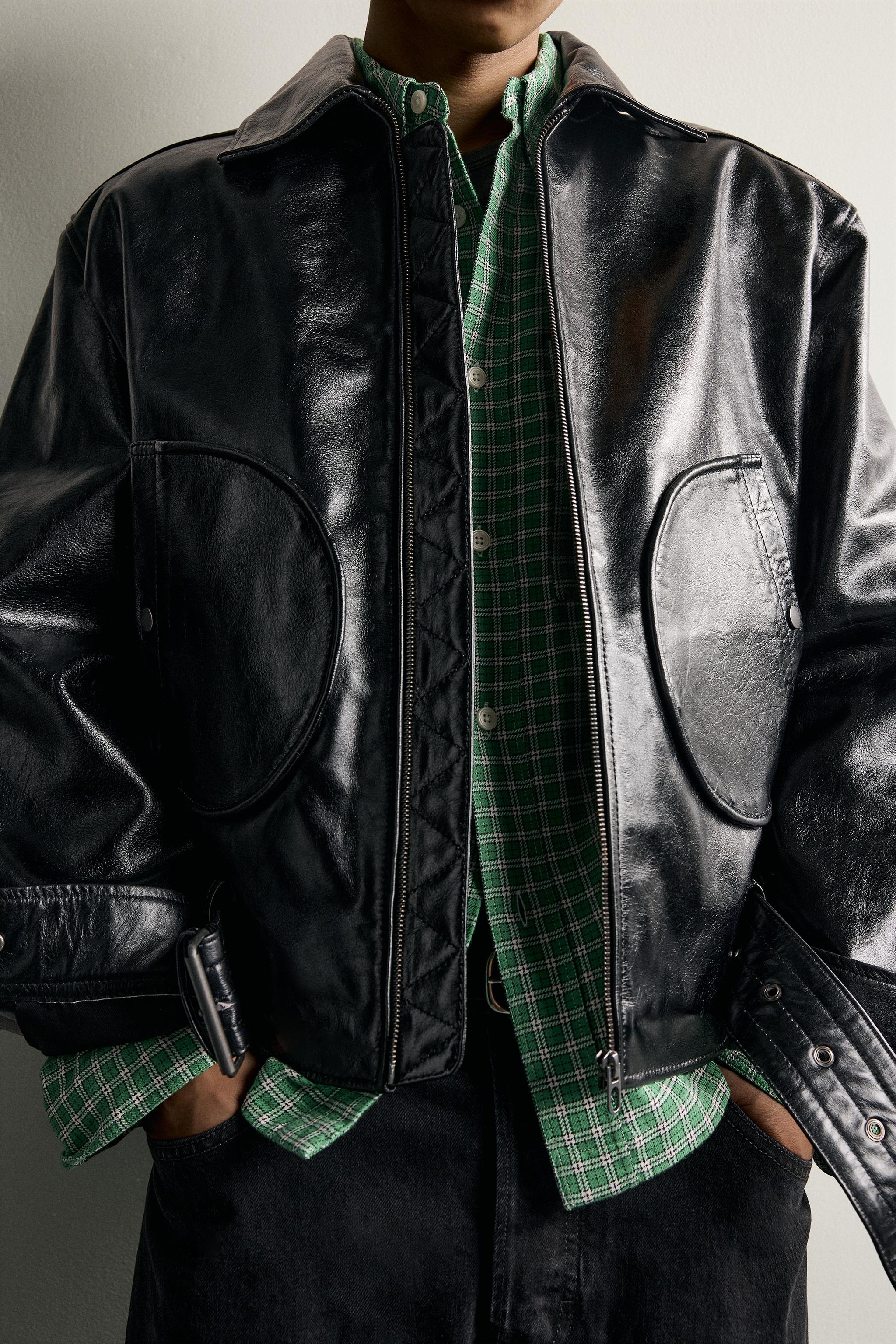 CROPPED LEATHER JACKET