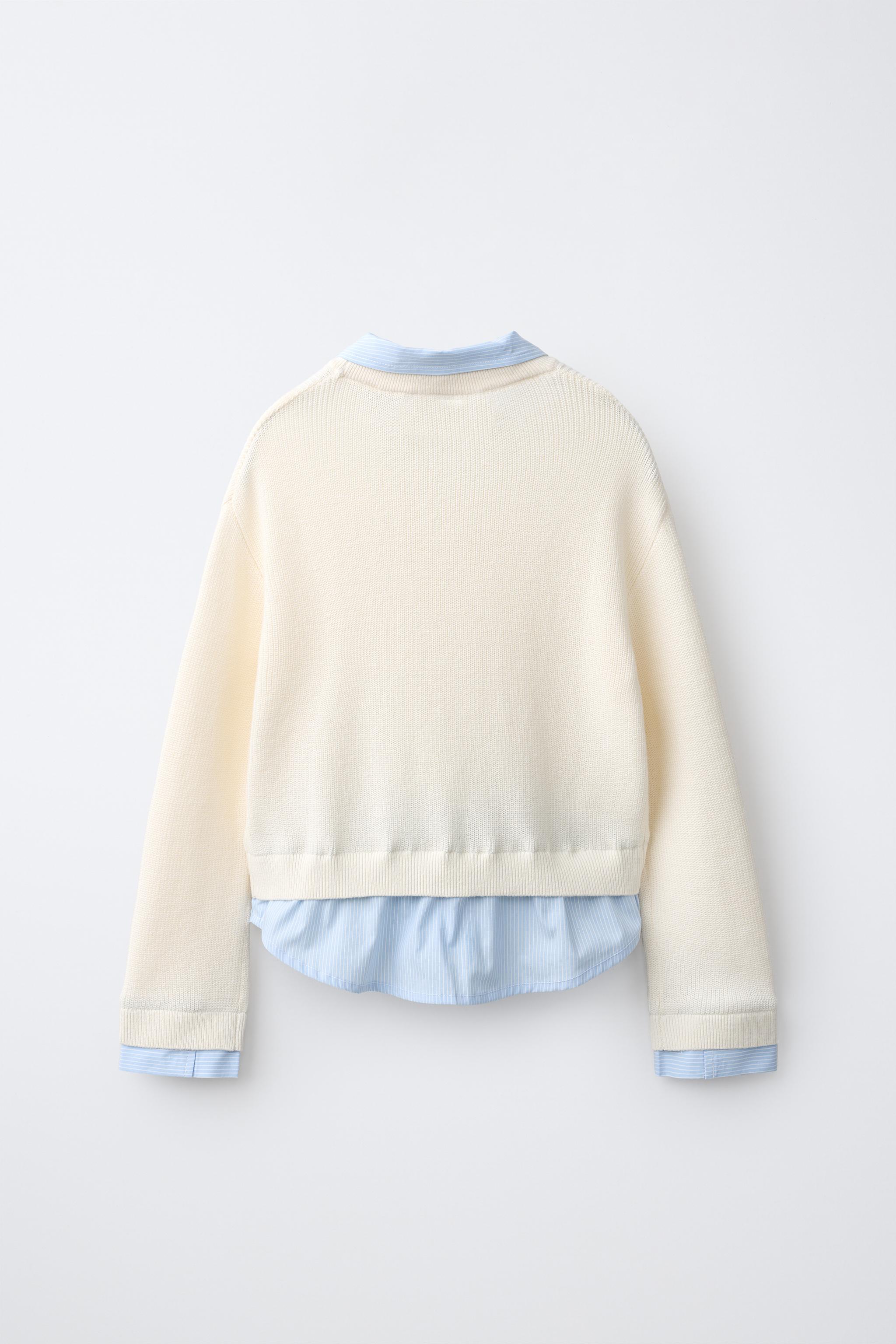 KNIT JUMPER WITH DETACHABLE COLLAR