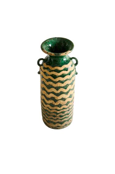 Zara LONG CERAMIC VASE - Green
