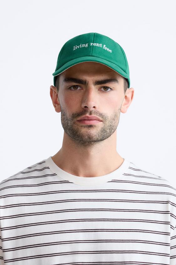 EMBROIDERED CAP - Green | ZARA Thailand