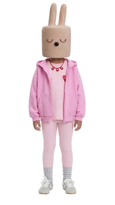 SWEATSHIRT COM FECHO DE CORRER E CAPUZ - Rosa da Zara