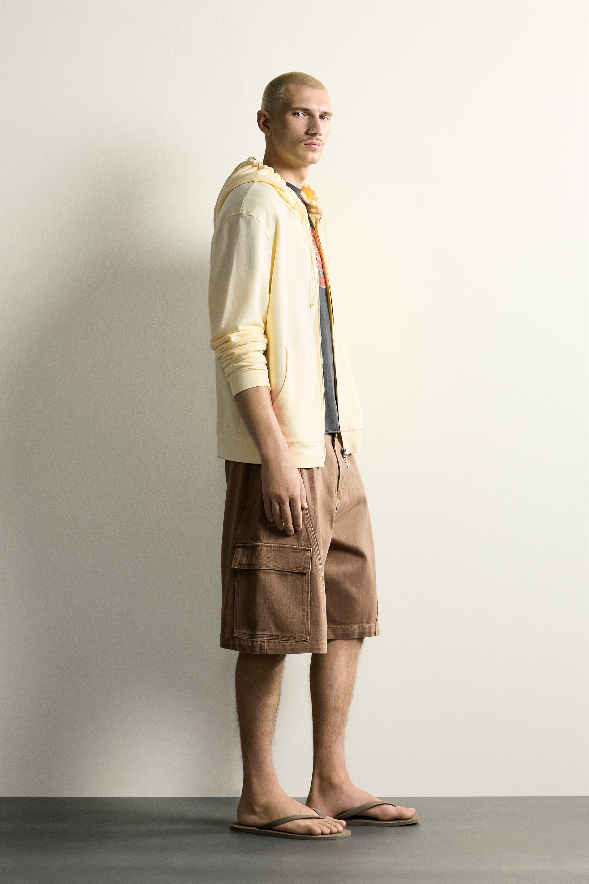 ABSTRACT PRINT RELAXED FIT CARGO SHORTS