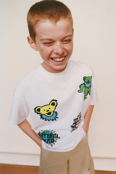 GRATEFUL DEAD AND RHINO ENTERTAINMENT © PRINT T-SHIRT - White by Zara