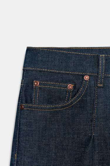 ZW COLLECTION MID-WAIST CROPPED FLARE JEANS - Blue by Zara - Image 6