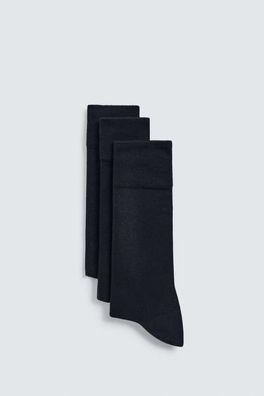 LOT DE 3 CHAUSSETTES LÉGÈRES - Bleu marine de Zara - Image 1