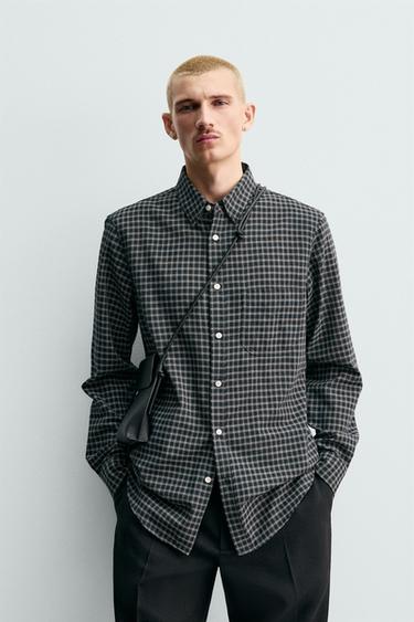 ORIGINS CHECK SHIRT WITH WOOL - Multicoloured by Zara