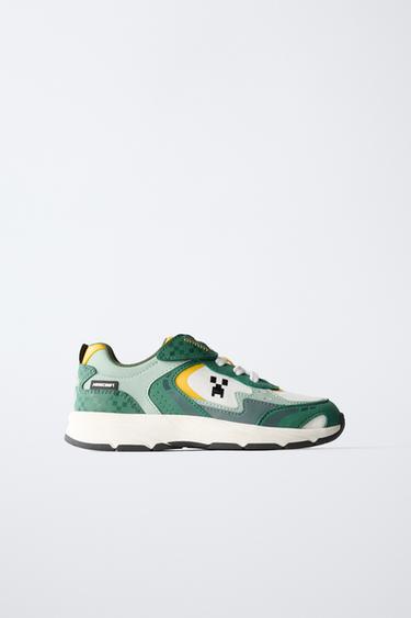 SPORTSSNEAKERS MED MINECRAFT © MOJANG AB. ™ - Grøn fra Zara