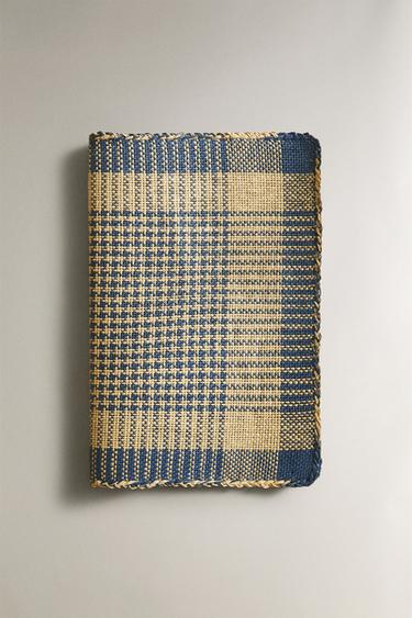 CHECKED PAPER PLACEMAT - Blue by Zara - Image 1