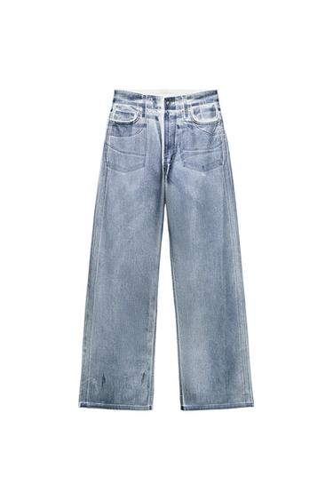 JEANS LOOSE TRF FOIL TIRO MEDIO