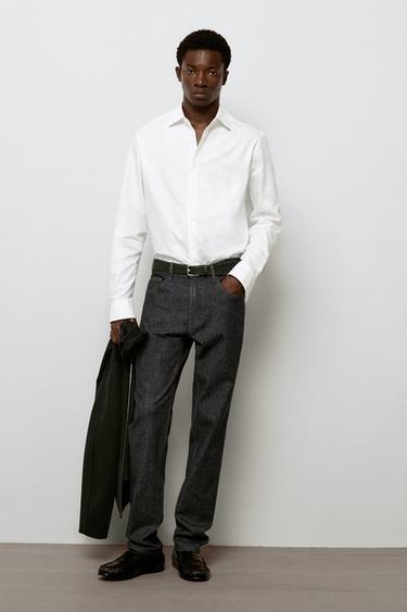 Lightweight tapered fit jeans — Black 1