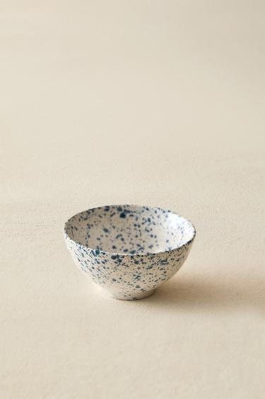 SPECKLED STONEWARE MINI BOWL - Blue by Zara