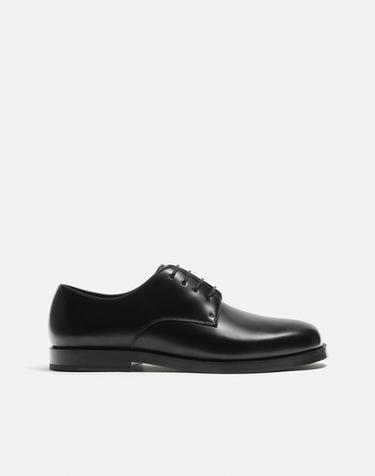 SMART LEATHER SHOES - Black by Zara