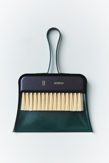 Zara BRUSH AND DUSTPAN SET - Black / Green