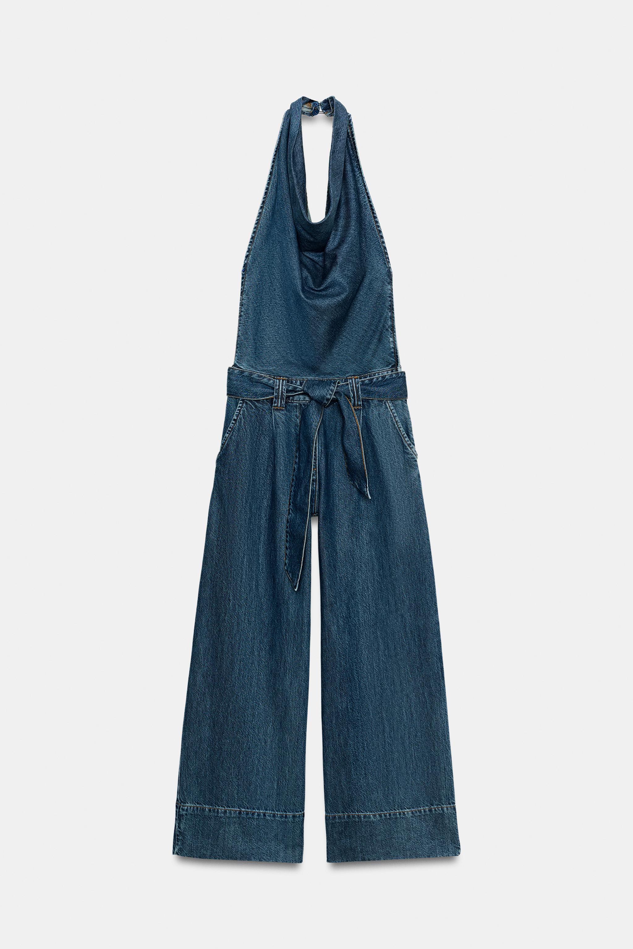 Z1975 ホルターネックデニムジャンプスーツ - ブルー | ZARA Japan / 日本