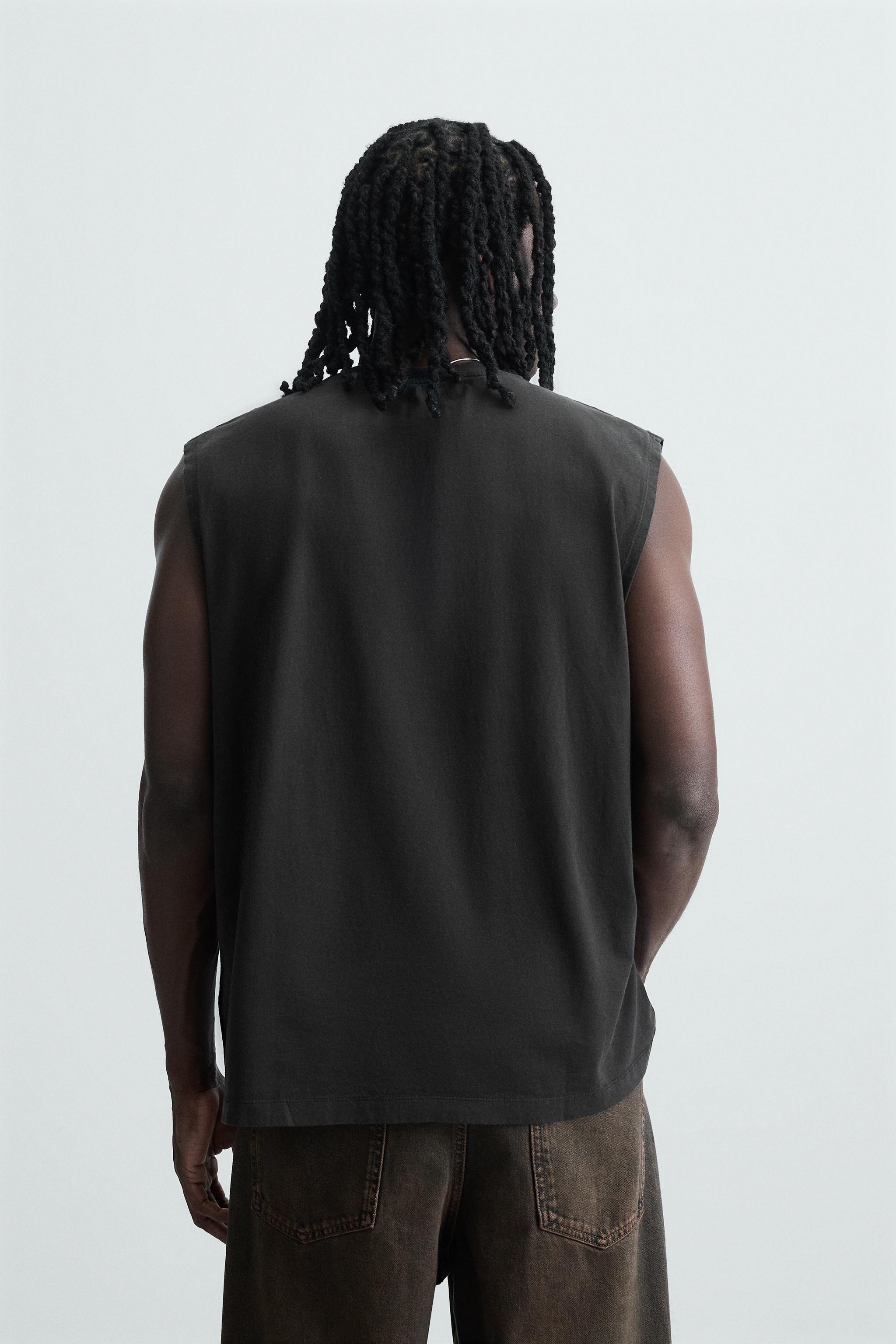 WASHED PRINT TANK TOP - Oyster-white | ZARA United States