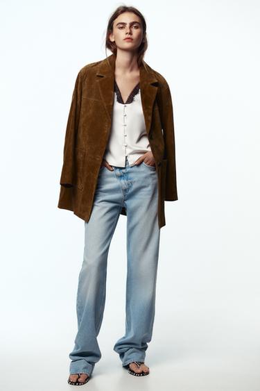 CONTRAST LACE SATIN BLOUSE - Ecru by Zara - Image 5