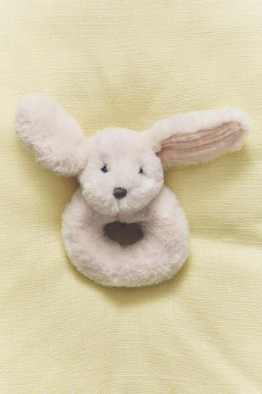 Zara CHILDREN’S BUNNY PLUSH TOY RATTLE - Light pink