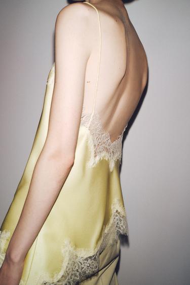 ZW COLLECTION LACE CAMISOLE TOP - Yellow by Zara - Image 2