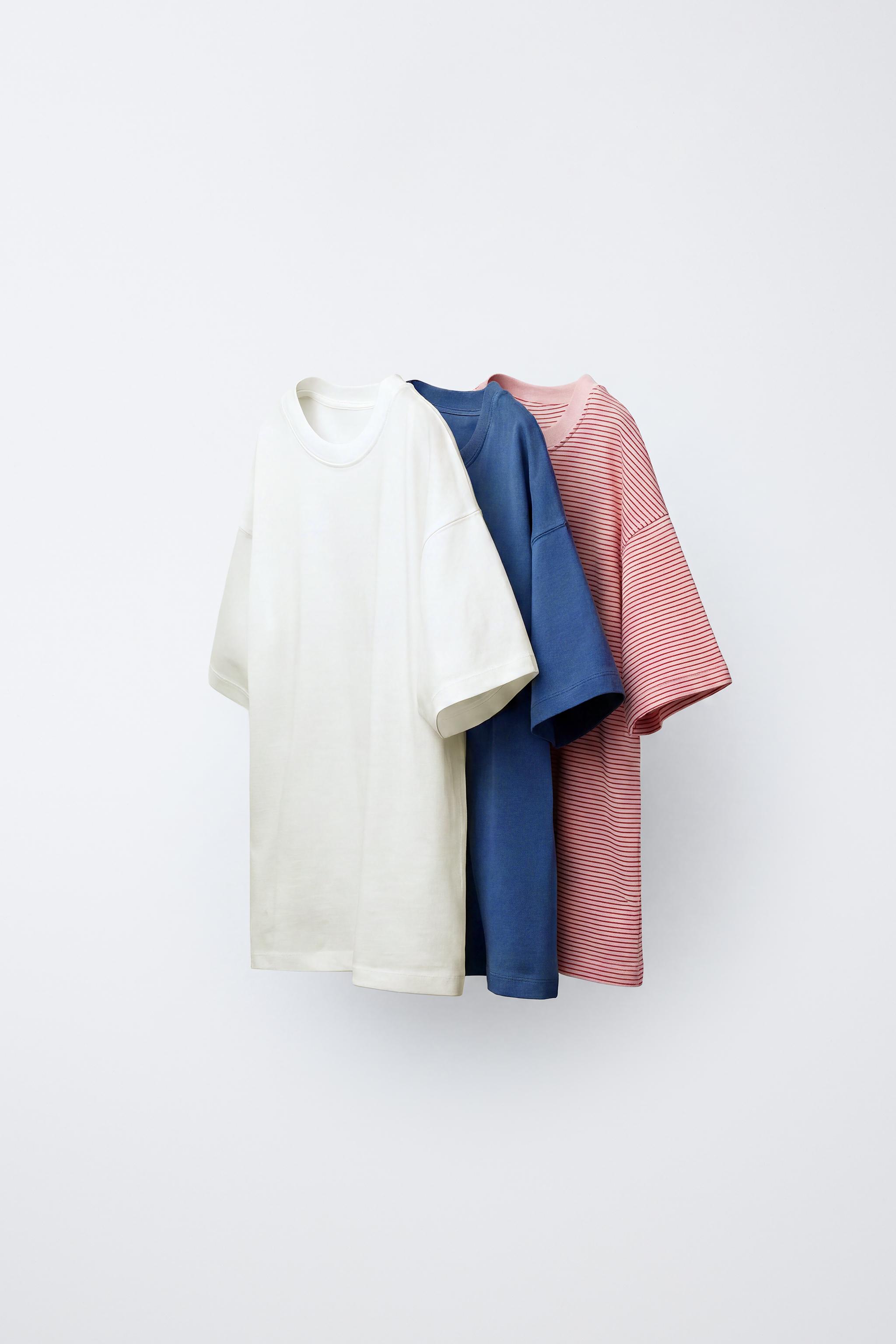 THREE-PACK OF BASIC AND STRIPED T-SHIRTS — Red Stripe