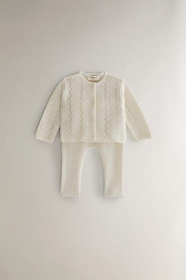 CASHMERE BABY LEGGINGS - Oyster-white by Zara - Image 3