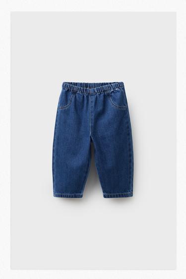 PANTALÓN DENIM BOLSILLO - Azul medio de Zara
