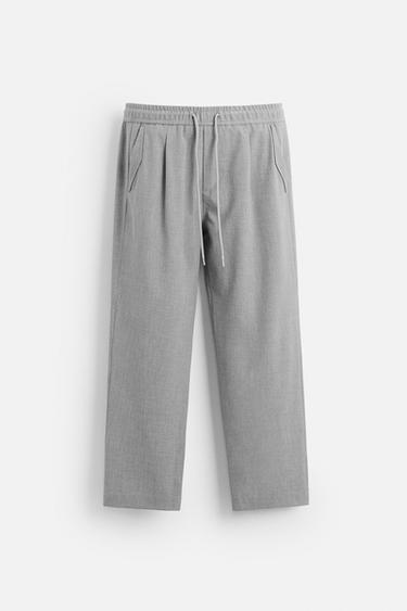 PANTALÓN CINTURA JOGGER RELAX FIT - Gris de Zara