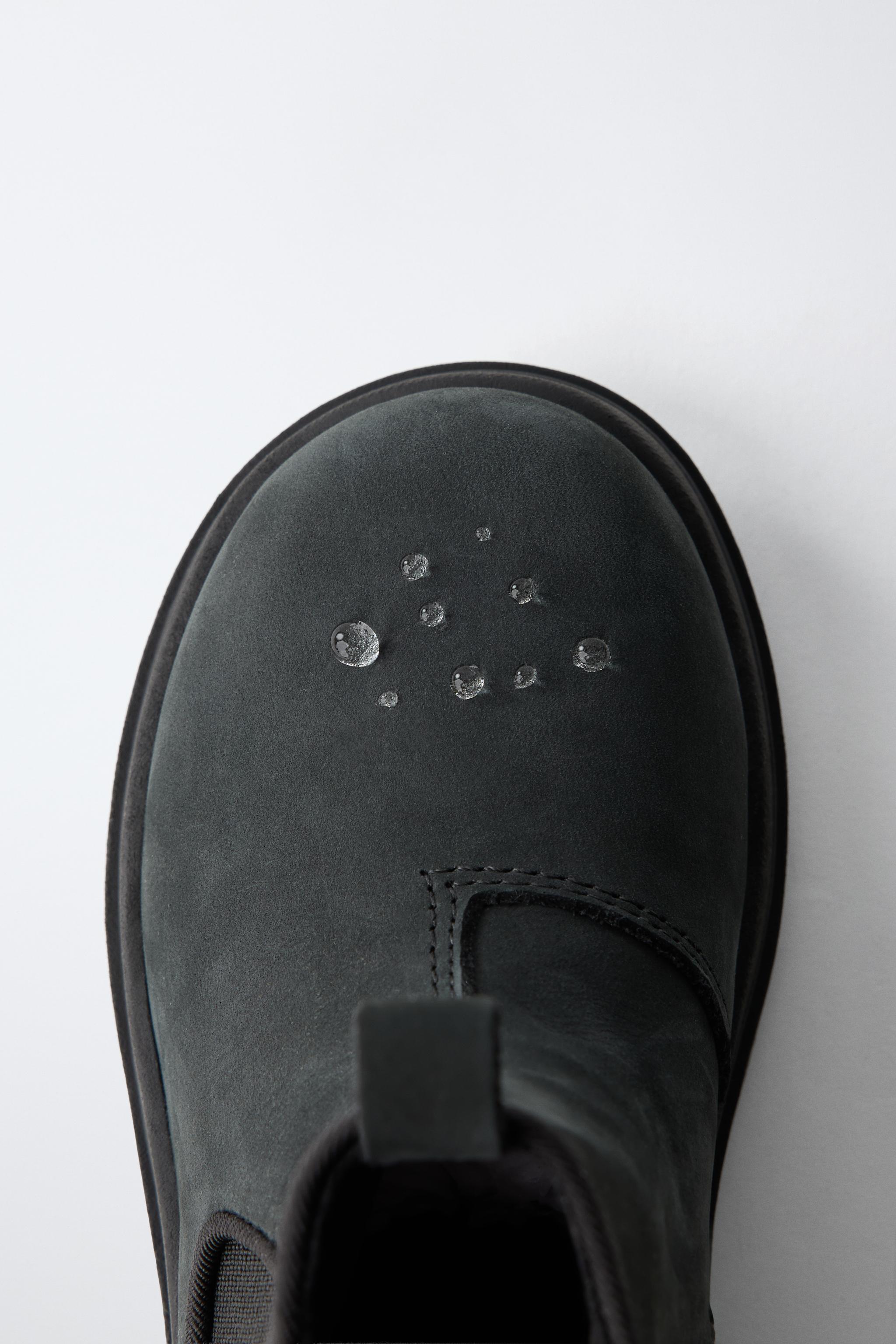 BOTTINES CHELSEA EN CUIR WATER REPELLENT