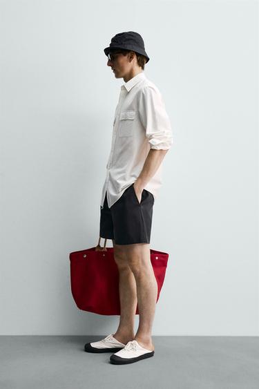 CHEMISE FLUIDE REGULAR FIT À POCHES AARON LEVINE X ZARA - Blanc de Zara - Image 3