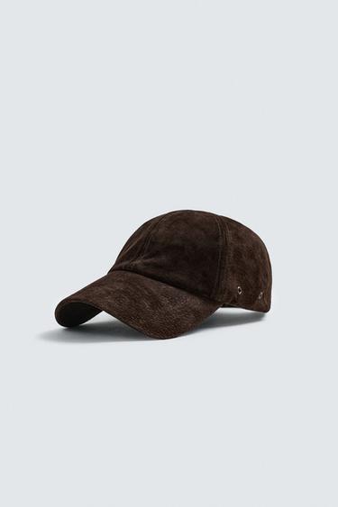 GORRA PIEL ANTE - Marrón de Zara