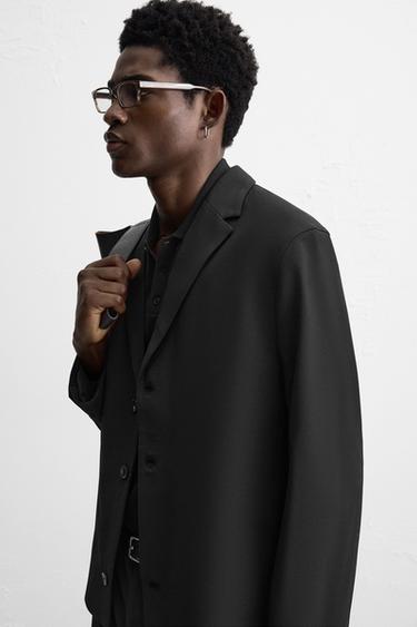 REGULAR FIT SUIT BLAZER - Black by Zara - Image 5