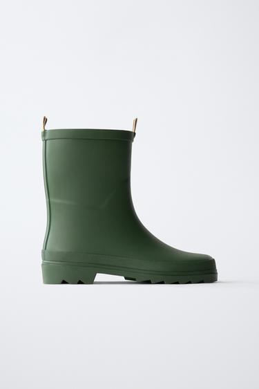 Zara BASIC RAIN BOOTS - Khaki Green