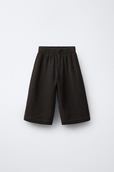 CULOTTE MIT STRUKTURMUSTER - Braun von Zara